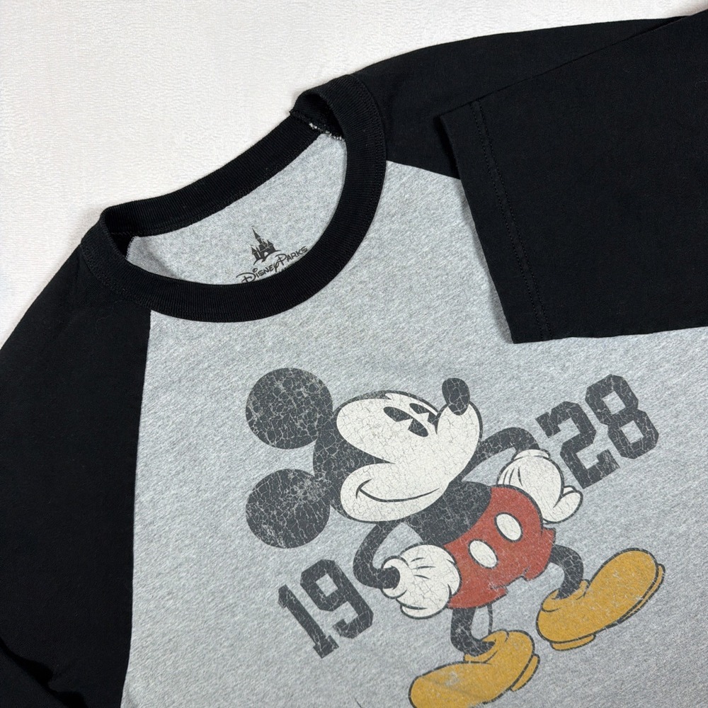 Disney Parks Mickey Mouse 1928 Raglan Shirt Women XXL Disneyland Tee